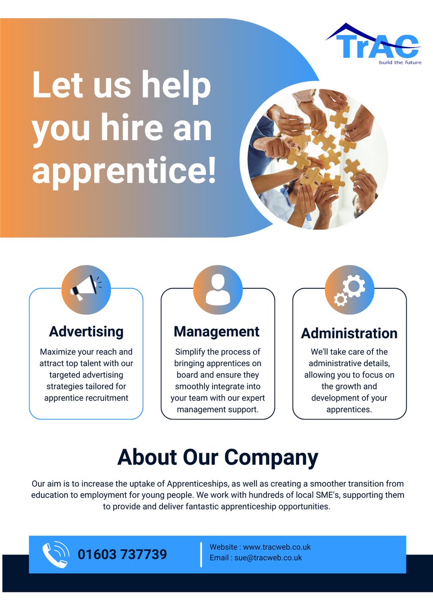 Unlock the Power of Apprenticeships with TrAC!

With our recognised Flexible Apprenticeships, you'll showcase your commitment to social value and gain a competitive edge.

Discover the benefits of becoming a TrAC member today!