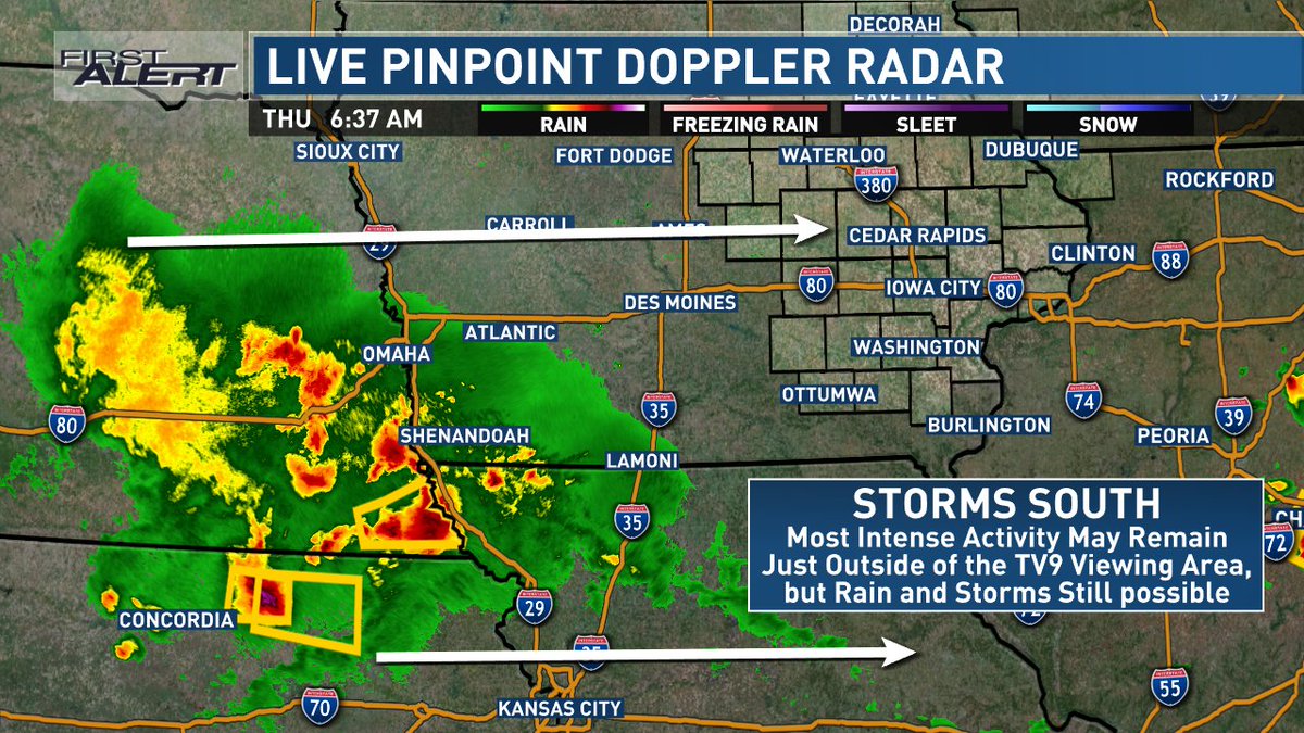 KCRGTV9 First Alert Weather on Twitter "Clusters of showers and