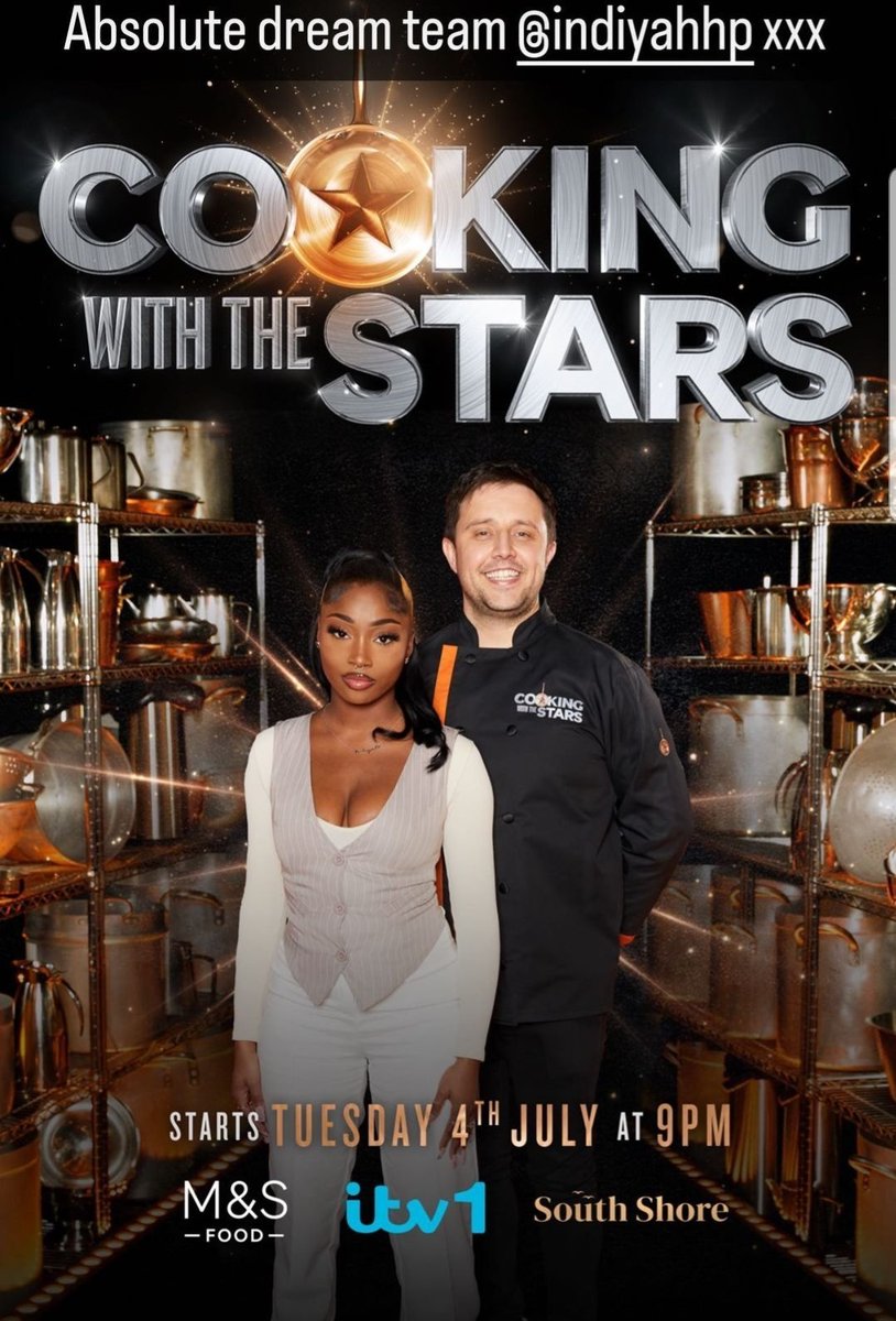 Indiyah on cooking with the stars beginning Tuesday!!!🥺❤❤ #loveIsland