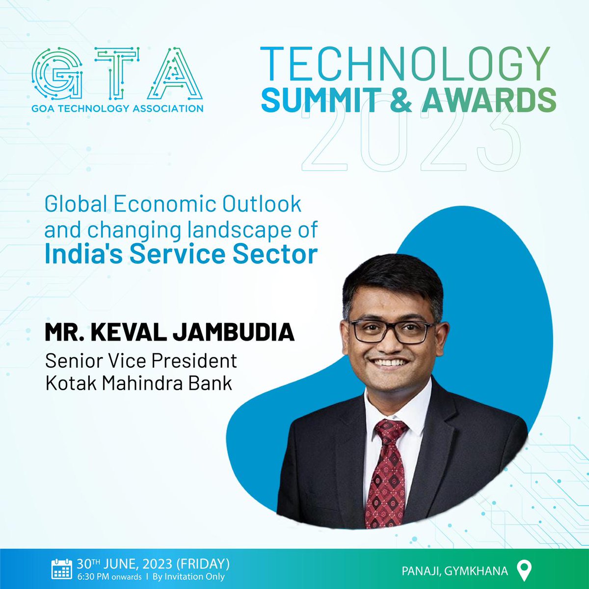 Speaker for the event, Mr. Keval Jambudia, Senior Vice President Kotak Mahindra Bank Ltd. @KotakBankLtd

#GTA #TechnologyAssociation #Goa #KotakBank #business #innovation #software #informationsecurity #information #technologynews #newtechnology #itsupport #technologyrocks
