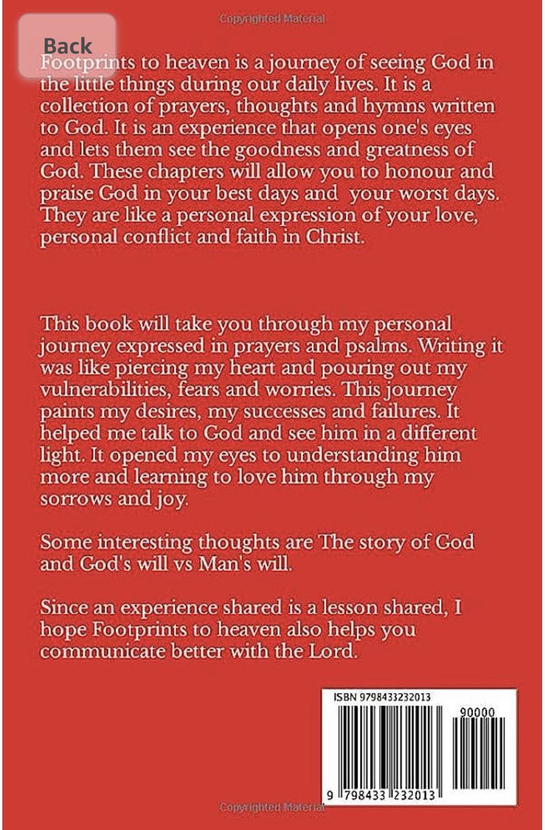 This book brings me so much joy, reflection and understanding to the person I was, the person I am and the person I am becoming in this life’s journey. 
I hope it brings you a little bit of peace as you create those crucial footprints in your life. 
amazon.ca/Footprints-Hea…