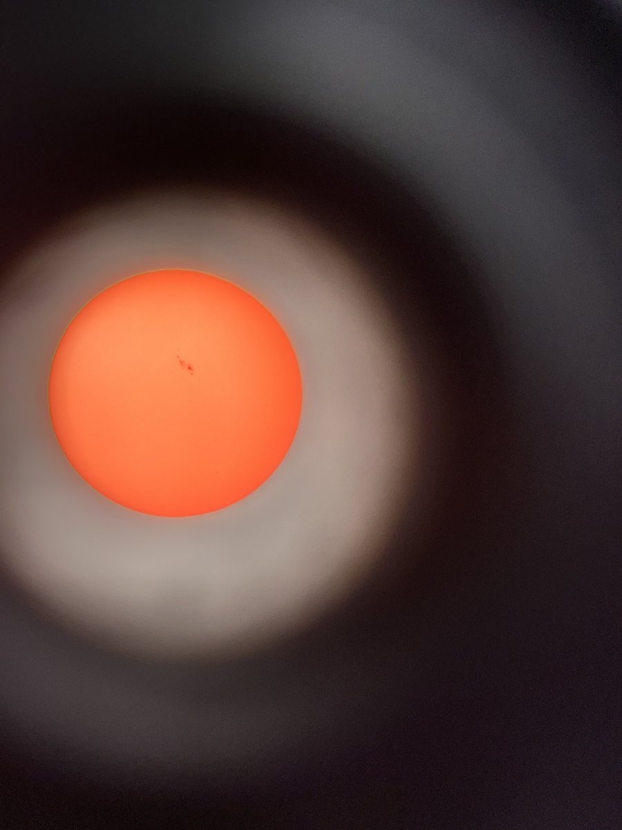 yourename_here's tweet photo. Caught a sun spot from the telescope. https://t.co/xineRFHr7R
