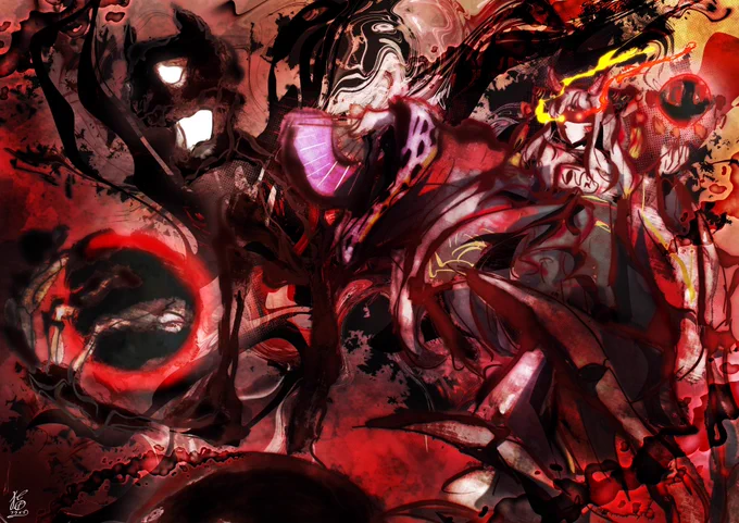 とても好みでちょっとこのタッチで描いてみたかったんですが思いの外難しくてゴチャってしまった(°w°;) 筆と色の乗せ方の改良が見つかりましたらまた一筆させて頂きたい