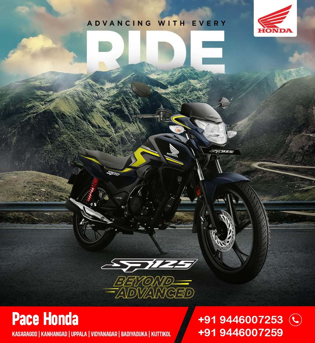For riders who are passionate about exploring every corner, SP125 is made just for you. Advancing with you, this bike has the coolest features for a thrilling experience.

📲 9446007253, 9446007259

#PaceHonda #Honda2Wheelers #Honda #Sp125 #HondaIndia #BeyondAdvanced #HondaSp125