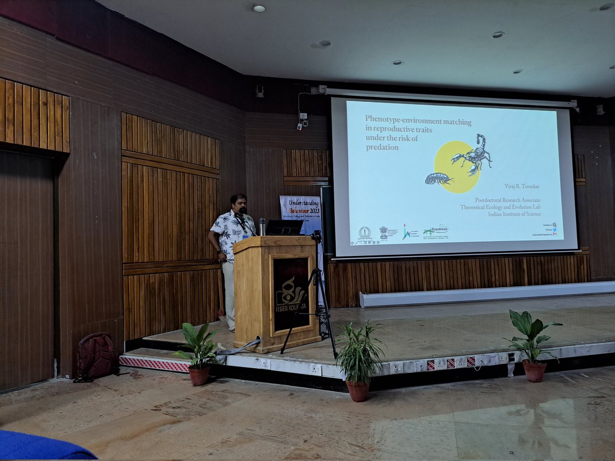 Manjari Jain (@minivets) on Twitter photo Dr. Viraj Torsekar <a href="/Torsay/">Viraj Torsekar | विराज तोरसेकर</a> talked about assortative mating in desert isopods in relation to predation risk. The cover picture on the journal issue of Ecology was as awesome as his talk. Dr. Viraj Torsekar <a href="/Torsay/">Viraj Torsekar | विराज तोरसेकर</a> talked about assortative mating in desert isopods in relation to predation risk. The cover picture on the journal issue of Ecology was as awesome as his talk.