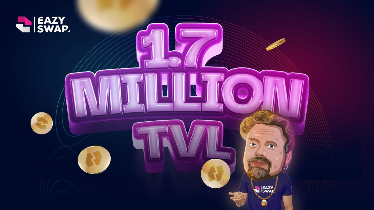 EazySwap's tweet photo. 🚨Over $1.7 Million TVL On #EazySwap!🚨

🚀Earn JUICY Rewards Like:

💰 $EAZY - $PLS 2424% APR

1️⃣ Bridge Funds to #PulseChain: https://t.co/or0OY5R05u

2️⃣ Buy $EAZY: https://t.co/8DxAw2Pluu

3️⃣ Provide Liquidity: https://t.co/yCW1plFqmv

4️⃣ Start Farming: https://t.co/qLuv2FOd5x https://t.co/FrNSEHyIwg