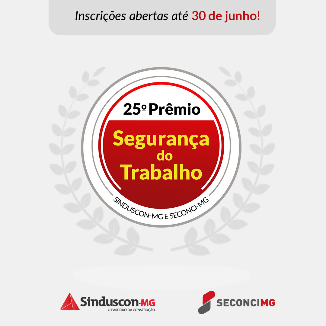 Sinduscon_MG's tweet photo. Atenção, associados: amanhã, 30/06, é o último dia para o encerramento das inscrições do "25° Prêmio de Segurança do Trabalho Sinduscon-MG e Seconci-MG!

Acesse o regulamento e a ficha de inscrição no link https://t.co/Rag2YIFicr https://t.co/NvDJ3s1yJZ