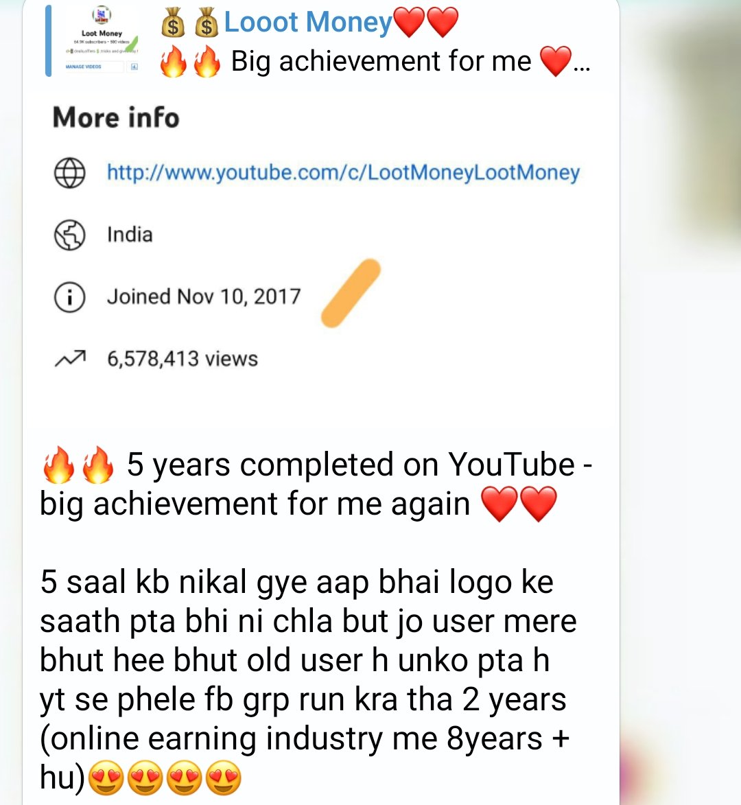 Gautamguptagg's tweet photo. ❤️ 72.5k subs after dedicating countless hours to creating content and it's gone in 1 second. @TeamYouTube, @nealmohan 😥

#Bringback_LM_YT

I had recently completed my 5th yt anniversary and even celebrated 50k milestone in 2021 with joy on my face but never thought I'd loose it all..😞 I've attached the ss also.

2/3🧵