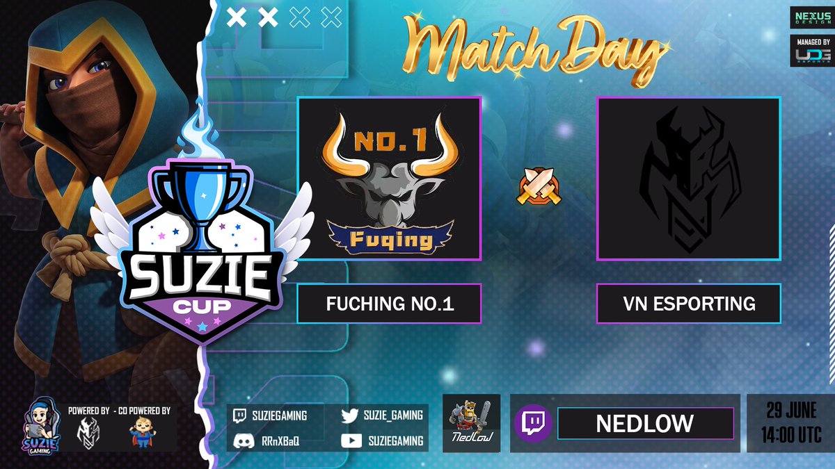 NedLowC's tweet photo. ⚜️ Matchs du jour ⚜️

🏆 @Suzie_Gaming Cup
⚔️ @FuChingCoC 🆚 @VNesporting 

🏆 @WCC_Officiel 
⚔️ #chinese_indo 🆚 @ET_X_BADZINGER 

⏰ 16h00 🇫🇷 - 10h00 🇨🇦

📽️ https://t.co/0FzjYIsZrt https://t.co/Wdkhs3vSW2