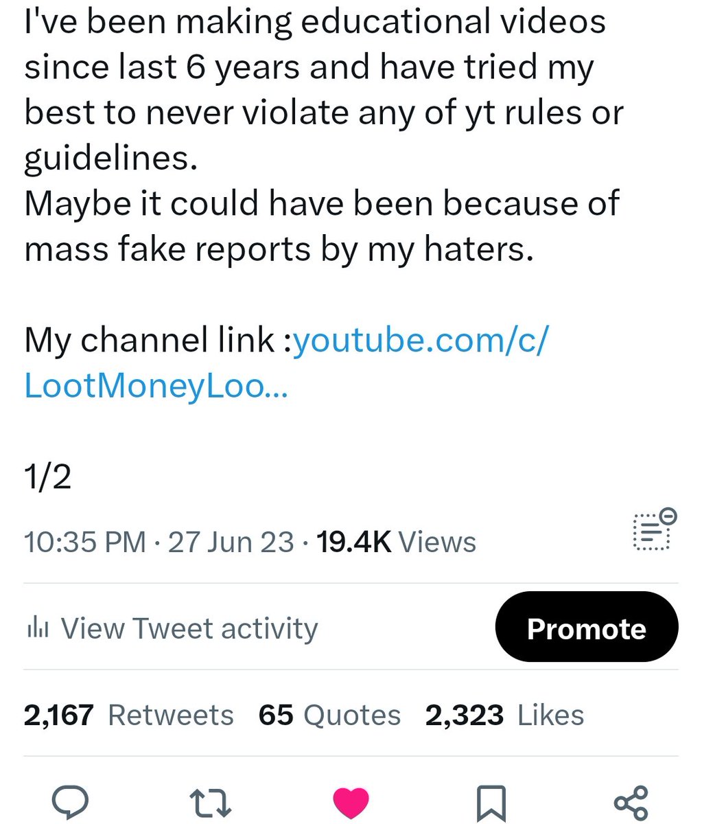 Gautamguptagg's tweet photo. ❤️‍🔥My subscribers (family to me) have showed immense support in this hard time because they know I only provide valuable and educational videos, 
It's a humble request Please reconsider the decision and look deep into it @TeamYouTube, @nealmohan Sir🙏❤️

#Bringback_LM_YT

And reinstate my channel.😢

3/3🧵