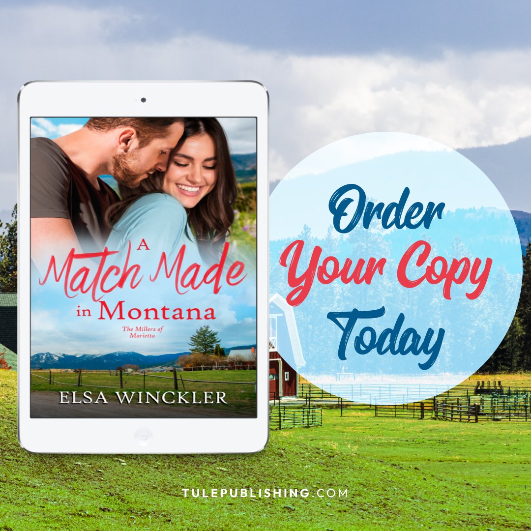 A MATCH MADE IN MONTANA by @elsawinckler@Elsa  is out today!

"This is one of those books that I found myself cheering the characters on as I read their story!" - Janine, Goodreads.

Get your copy now: bit.ly/435cb2g
#readztule