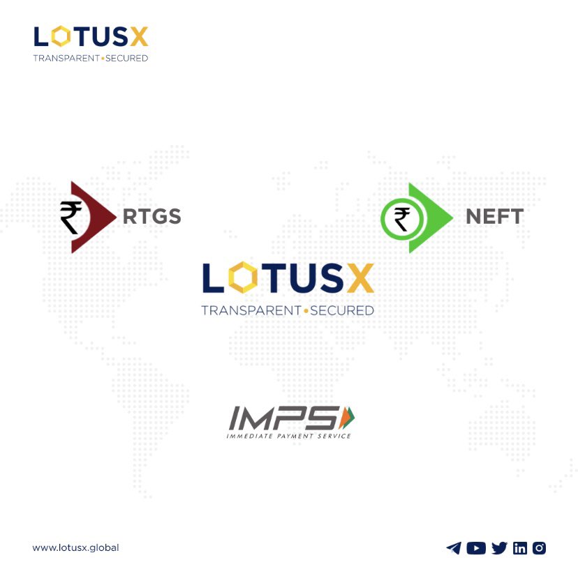LotusX_Global's tweet photo. LotusX enables payments via IMPS, NEFT, and RTGS! 
Easy Integration and Fast Execution! 

#crypto #cryptocurrency #cryptotrading #cryptopayouts #payout #india #lotusx #cryptoworld #cryptoinvestor #cryptoinvesting #secure #btc #inr #eth #sol #ada #cryptoindia #bnb #polkadot #matic https://t.co/xUPpJQ34vd