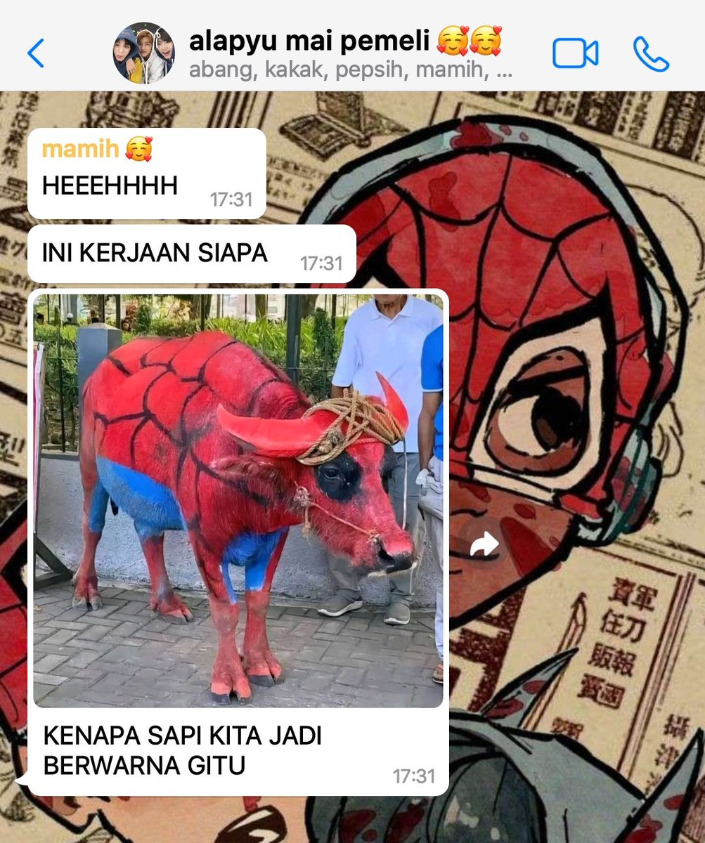 sapidermen??!!!
— hrj, ljn, njm random (freak) au
     ; 3SA universe edisi idul adha
        hrj as asah
        ljn as asih
        njm as asuh

FIKSI!
ada sunda kasar