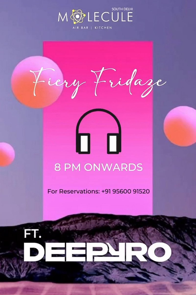 Unleash Your Musical Spirit and Get Ready for an Unforgettable Fiery Fridaze Night Extravaganza at @moleculedelhi 💙
.
.
.
.
.
.
#deepyro #deepyromusic #loveformusic #allaboutmusic #workhardbekind #musicdeepyro #techno #deephouse #house #nudisco #hiphop #fridaynight #nightlife