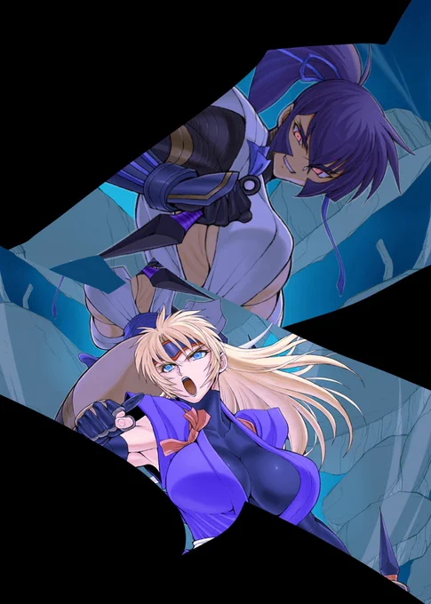 Hello friends! I am experimenting with English text again! I have a new Rachel vs. Christina art! Please enjoy the preview. The full image can be found at these  fanbox.cc/-aka& special version  patreon.com/FishSauce. I thank you for your continued support!
