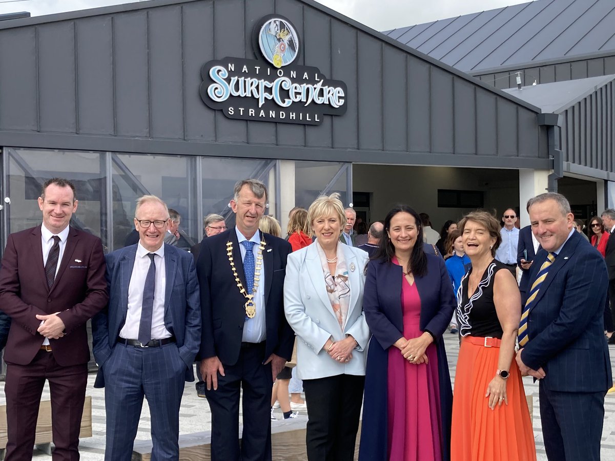 walshthomasf's tweet photo. Ireland's new €3m state-of-the-art National Surf Centre is now open in Strandhill 🤲

It is expected the centre will lead to 40k visitors annually spending €3.4m in #Sligo

The Centre was officially opened by Ministers Catherine Martin and Heather Humphreys. https://t.co/TbwuaVjtGl