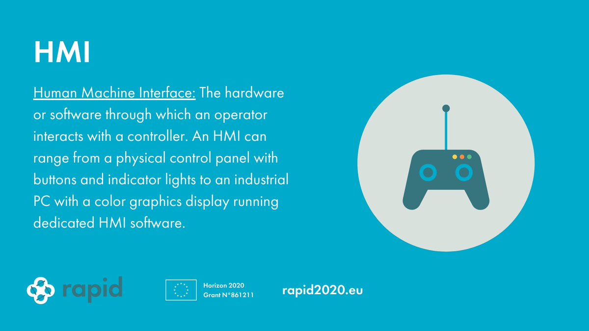 🧑‍🔧&gt;🕹&gt;🤖&gt;🔍&gt;☑️

RAPID still requires a human operator who controls the drones through an #HMI and gets them into position to inspect bridges, ships or other infrastructure. 

Check out our glossary to learn more! 👇 rapid2020.eu/glossary/

#robotics #drones #dronetechnology