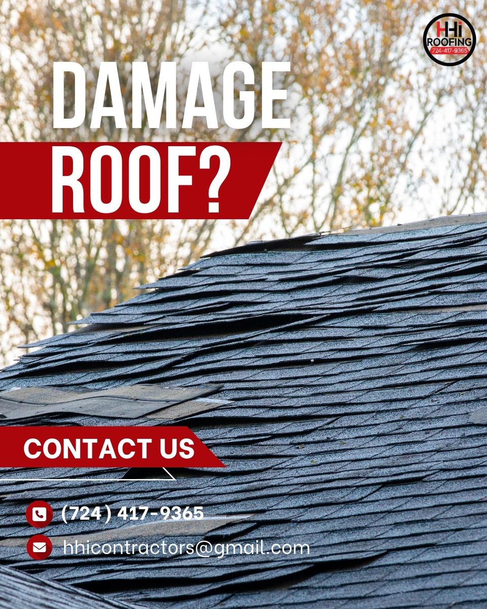 Prevention is key!🔑 If you suspect roof damage or notice signs of wear and tear, don't wait for the problem to escalate. Contact HHI Roofing at (724) 417-9365 for a thorough inspection and professional advice. 🔍

For more information:
📧 hhicontractors@gmail.com 

#RoofDamage