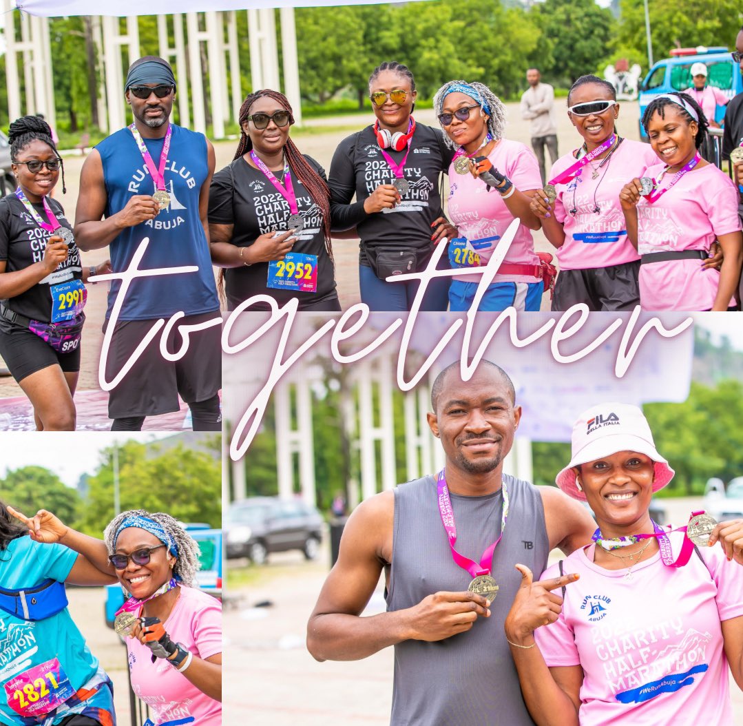 Theres something about friends that run together, and win medals together!  Let’s run together this July #OnTheRoadTogether #RCACHM2023 #YourCommunity #AbujatwitterCommunity
