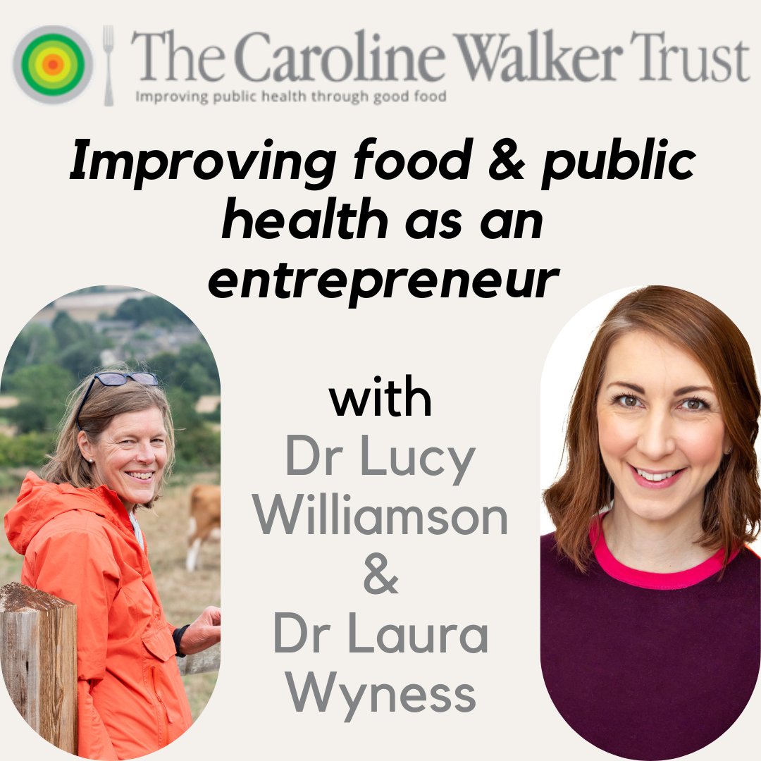 We are delighted that Dr Lucy Williamson & Dr Laura Wyness will join us as part of our new online lecture series ‘Improving food & public health as an entrepreneur’ on 11/7/23 @Laura_Wyness @LucyWNutrition @NutritionSoc @BDA_Dietitians @AfN_UK_ @Nutrition_SENSE @NutritionOrgUK