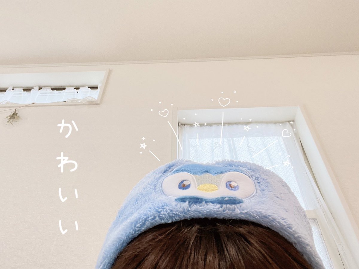 ポッチャマヲタクなので買わずにはいられませんでした🐧ﾎﾟﾁｬ

ヘアバンドは、用がないのに付けたくなるかわいさです。笑
#ポケピース #サンキューマート #prj_pochama