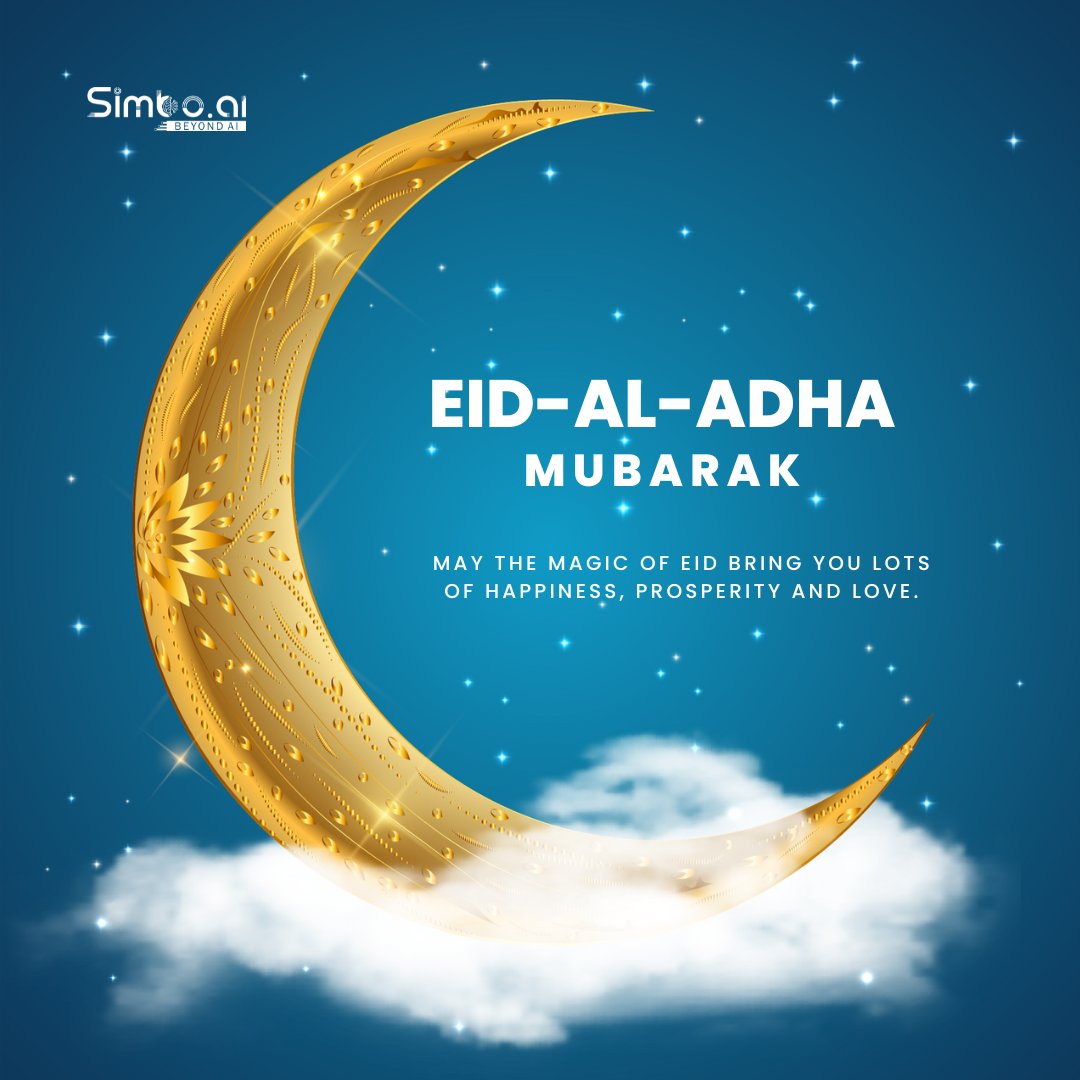 SimboAi's tweet photo. Wishing you a joyous Eid-Ul-Adha filled with moments of togetherness, love, and laughter. Eid Mubarak!

#eidmubarak #healthcare #medical https://t.co/O4xZiAzNQV