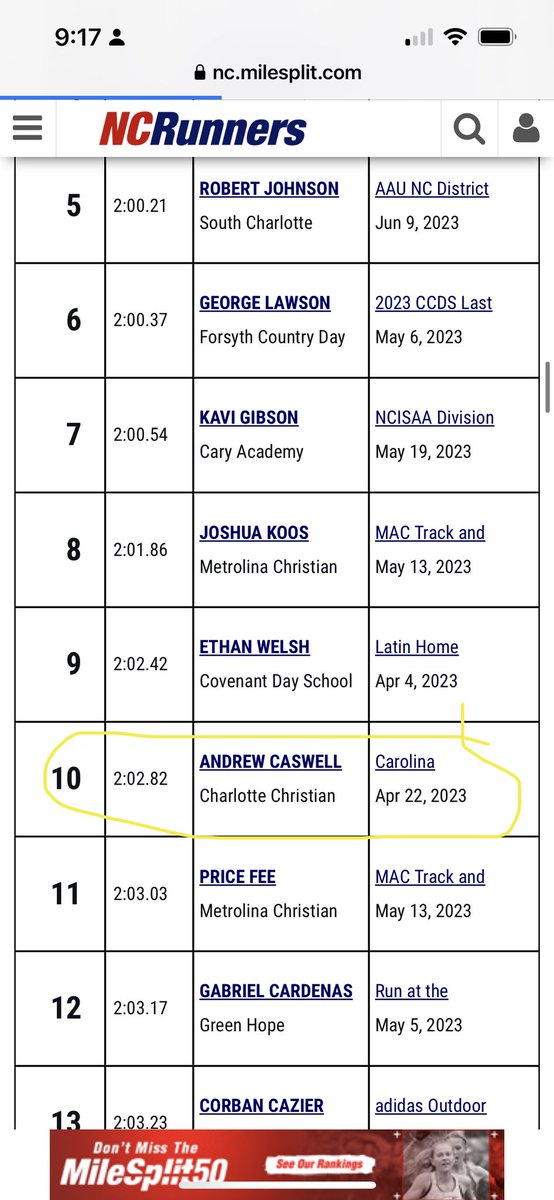 charchristtrack's tweet photo. Caswell brothers Peter and Andrew are amongst top recruiting prospects in the C/O 2026 in North Carolina! @CharChristAD #Knights #Trackandfield #hurdles #middistance #charlottechristian #joneselitetraining https://t.co/E08rZAtlSf