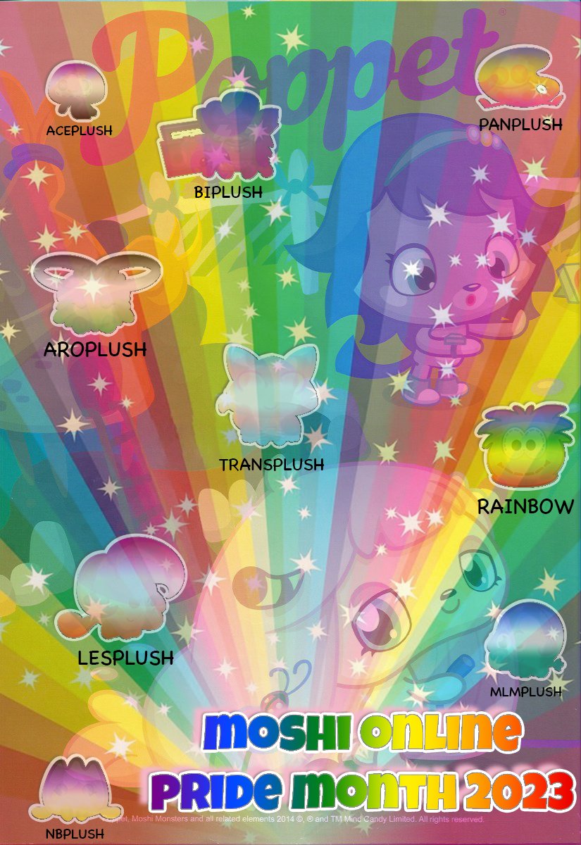 Today marks the second last day of pride !

Enter limited pride 2023 codes at moshionline.net

#Pride2023 #moshimonsters #moshionline #pride