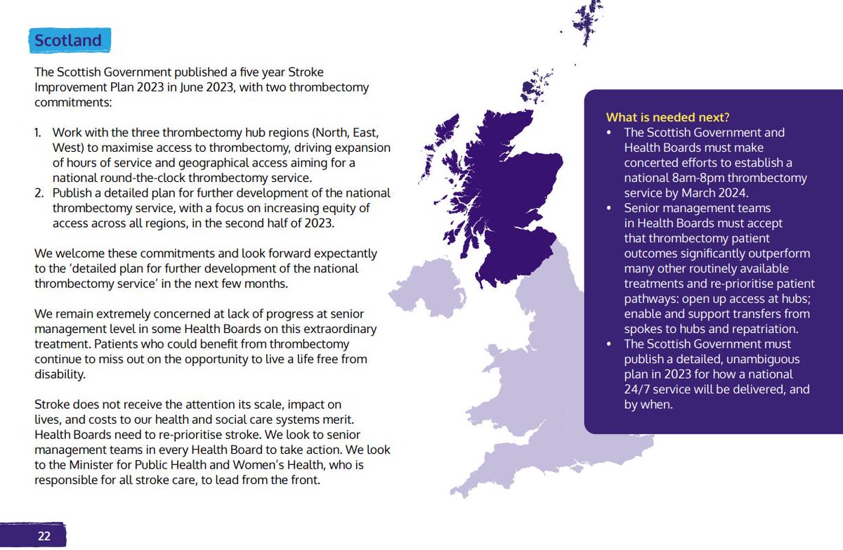 Today you may see our @TheStrokeAssoc colleagues updating the #savingbrains campaign to boost thrombectomy, a fantastically effective but under-used procedure saving lives and reducing disability after #stroke We took the opportunity to include an update on situation in Scotland: