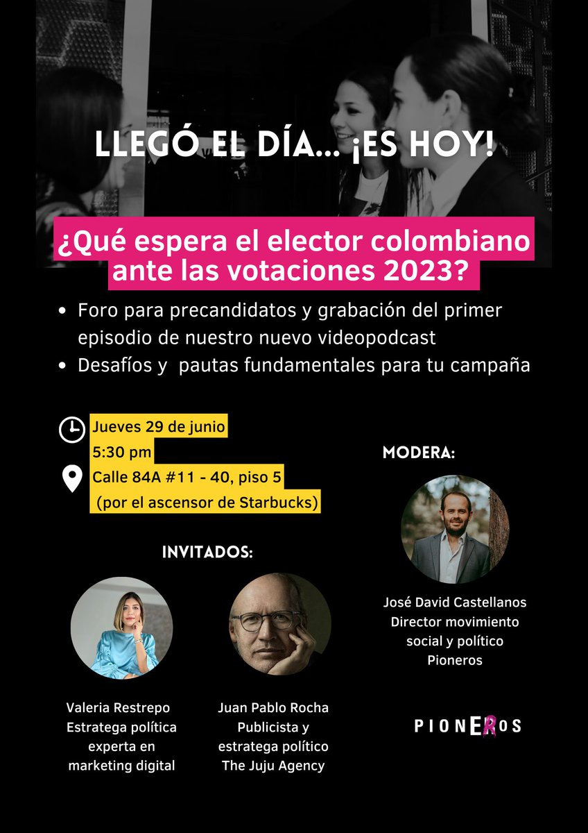📢 ¡Es hoyyyyy! 

Nos vemos aquí 👇