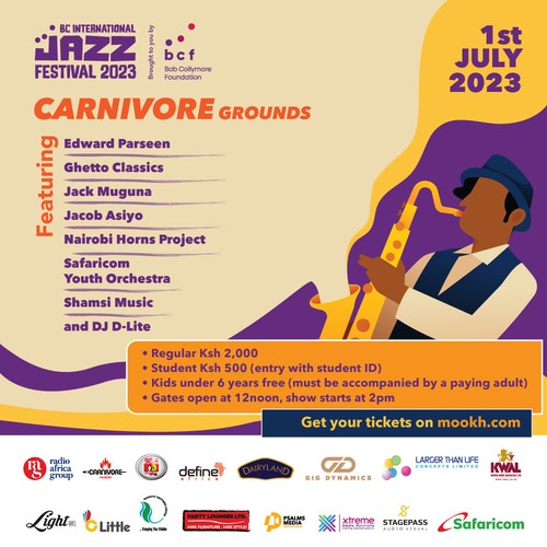 YanguNiYangu's tweet image. The BC International Jazz Festival will be a family event that will showcase the finest of Kenyan Jazz namely: Edward Parseen, Jack Muguna, Jacob Asiyo, Nairobi Horns Project and Shamsi Music.