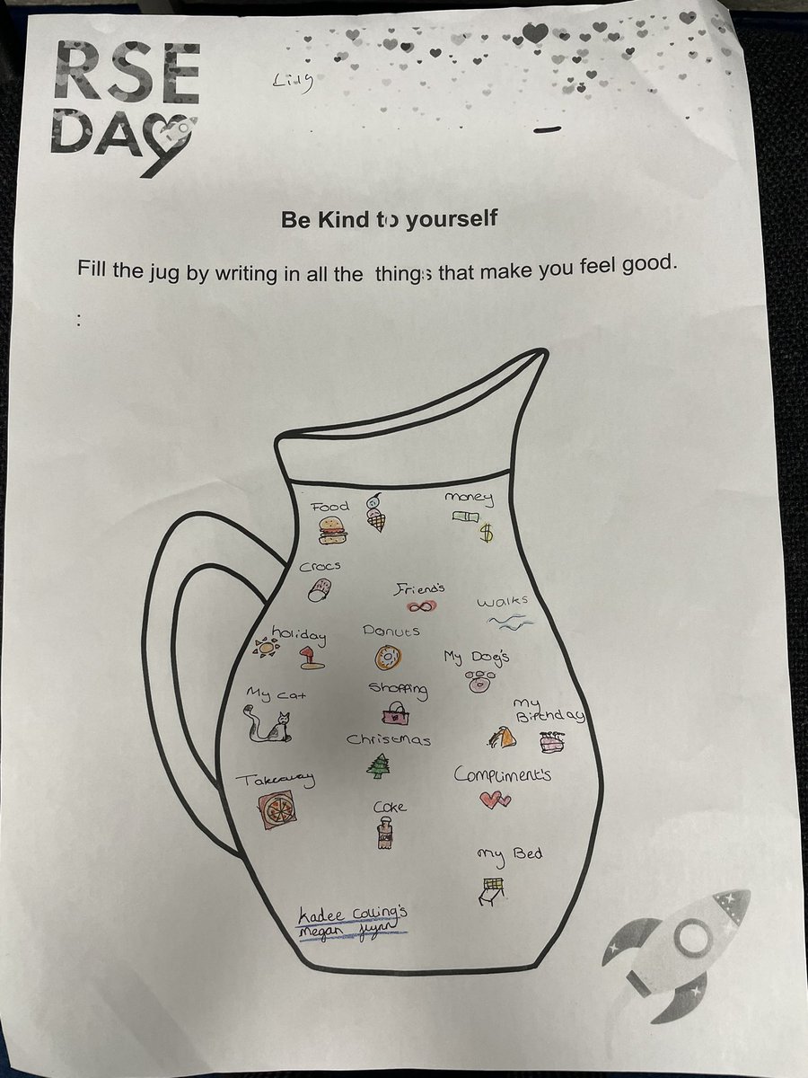 To celebrate #RSEday today we have been looking at ways to fill ourselves with kindness, and how this can be used to spread kindness to others. Great focus on our Gospel values of love and service. We’ve had some brilliant examples from Mr Malone’s Y9s. ❤️🤝☺️