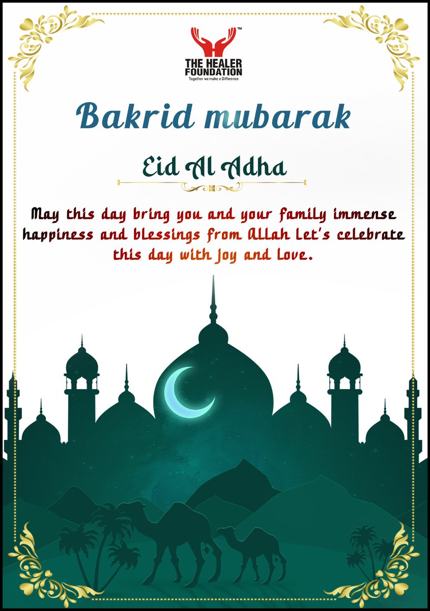 TheHealerFound1's tweet photo. Wishing you all a happy BAKRID... May this BAKRID bring all the divine Blessings, Peace, Happiness and Success to all.

#Bakrid2023 #EidMubarak https://t.co/LGVHJLlYQz