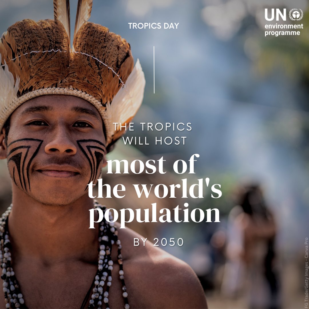 The tropics have 54% of the world’s renewable water resources, yet almost half their population is considered vulnerable to water stress.

#TropicsDay is a reminder to accelerate action #ForNature & create a better future #ForPeopleForPlanet.

un.org/en/observances…