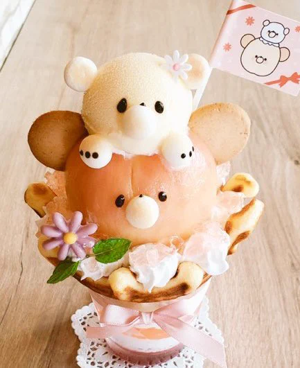 愛知県名古屋市御器所駅近くの「I-cafe」で食べられる！桃を使った可愛らしいパフェ！