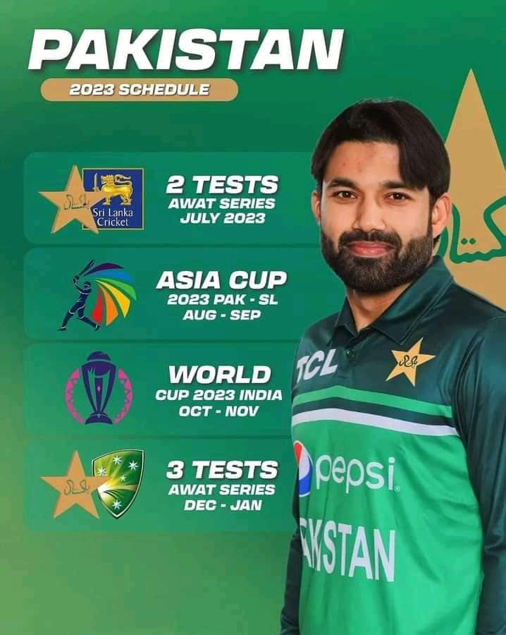 Pakistan Cricket Schedule 2023 
#AsiaCup2023 #worldcup2023 #PakvsSri #PakvsAus
