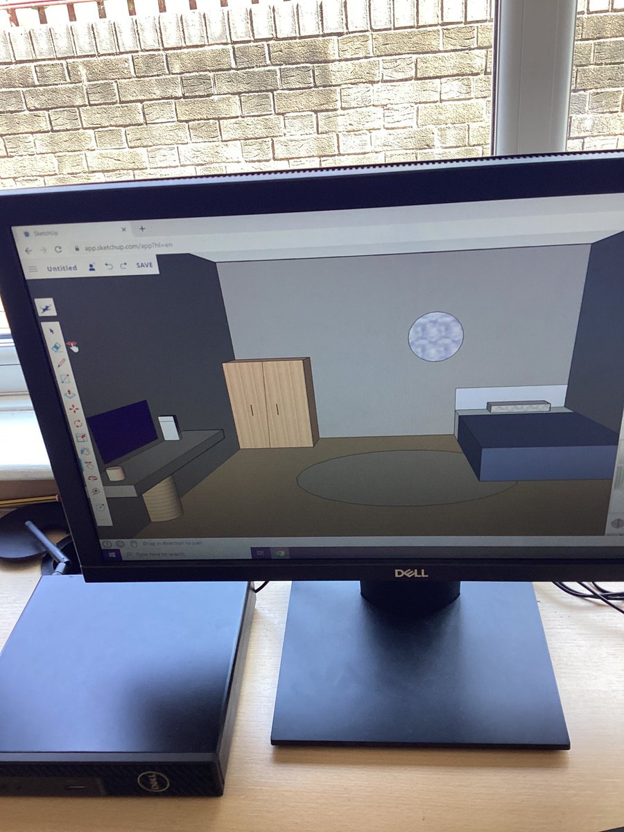 MGLWorld_Abby's tweet photo. Well done @CharlesPrimary Year 5, you explored SketchUp to create your own rooms. We focused on using the push and pull tool. #mglcomputing https://t.co/MARS4XnmWk
