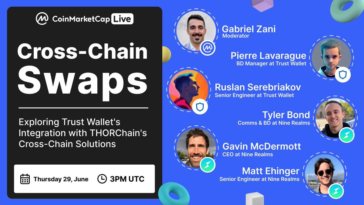 TrustWallet's tweet photo. Want to win a share of $1,000 in #bitcoin ..?  Best questions in our #CMCLive event with @THORChain today win $BTC!

💙 Send in your question👉 https://t.co/OU6b4KabBy 

💙 Set your reminder👉
https://t.co/uUnEw8fsGs