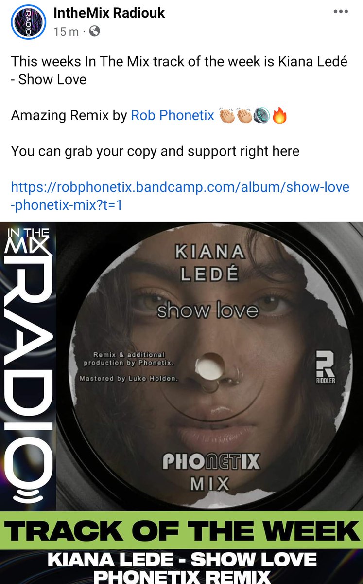 Huge shout to <a href="/InTheMixRadio22/">InTheMixRadio</a> for the love 👊

Download the DJ-friendly extended mix of Show Love (gratis!) here 👉 hypeddit.com/xpsjjz

#newUKG #NUKG #new2Step ☀️