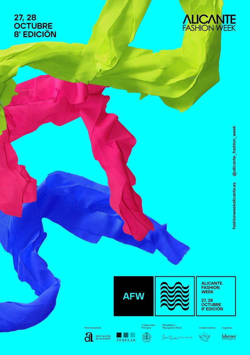 💥 El escaparate de la moda más importante del sureste español ALICANTE FASHION WEEK vuelve en Octubre con su OCTAVA edición || #AFWisComing ⤵️ 

▪️ Viernes, 27 de Octubre 📍 Alicante Centro
▪️ Sábado, 28 de Octubre 📍Teselas  &amp; Real Liceo Casino De Alicante