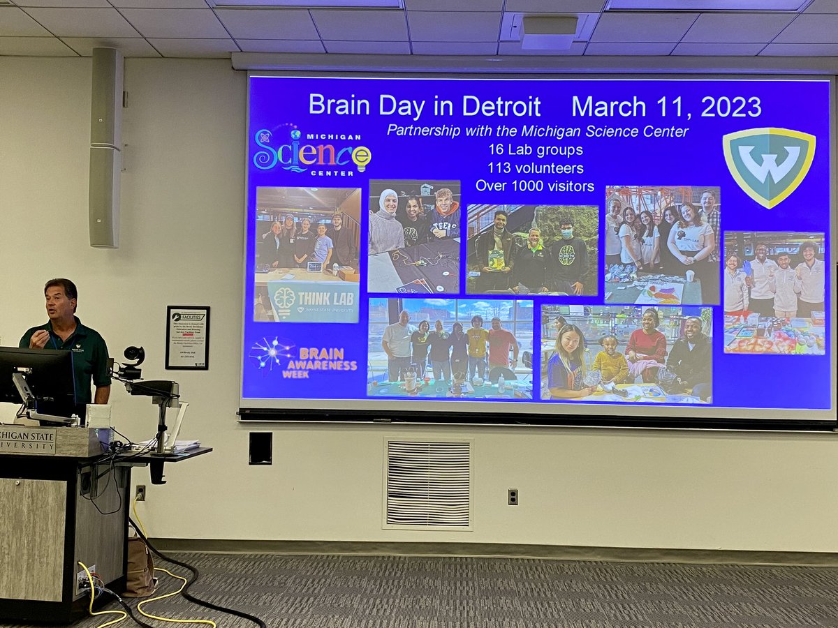 Wayne State Neuroscience (@waynestateneuro) on Twitter photo Program director @DrFischerWSU talking about Brain Day in Detroit at the annual <a href="/SfnMichigan/">SFN Michigan Chapter</a> meeting. Program director @DrFischerWSU talking about Brain Day in Detroit at the annual <a href="/SfnMichigan/">SFN Michigan Chapter</a> meeting.