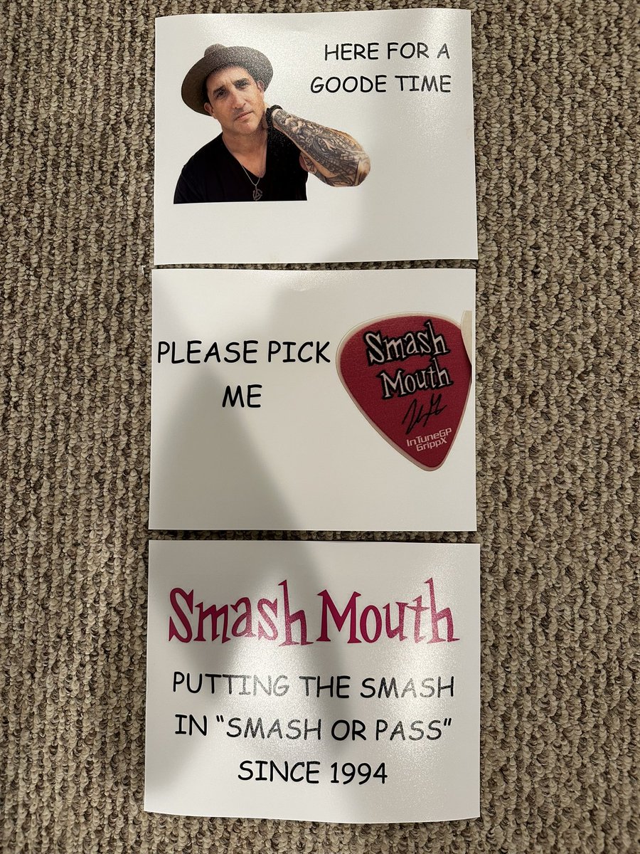 campbelle_mc's tweet photo. Hey @smashmouth I was planning on going to your show in Jordan but it was postponed :( im hoping you can make it back to upstate NY this summer but if not I didn’t want the posters we had made to go to waste! https://t.co/foqQI7yZpG