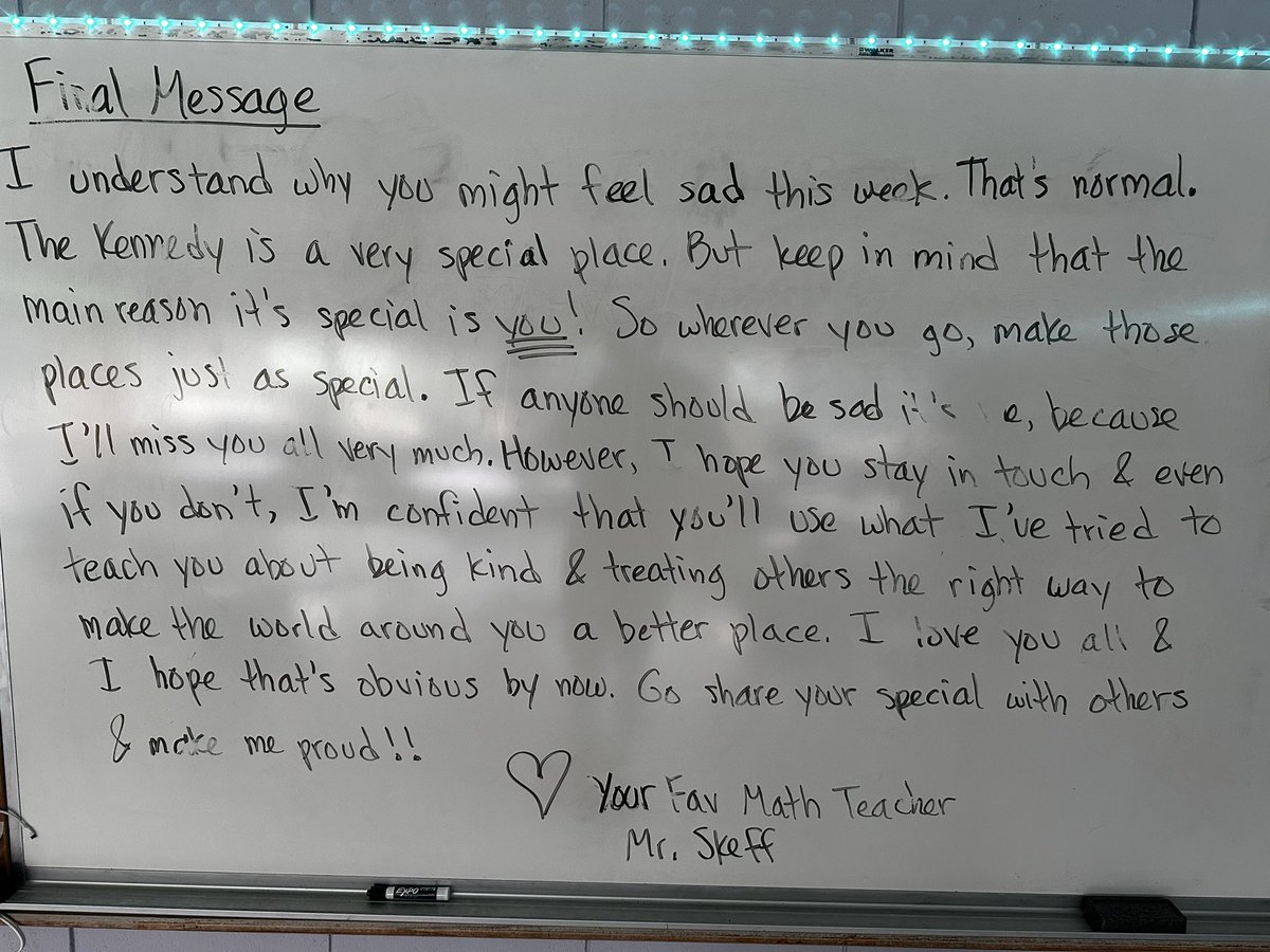 Mr. Skeff (@skeffmath) on Twitter photo Bittersweet day as it’s my last one in @WoburnSchools <a href="/KMSWoburn/">KennedyMiddle School</a> after 13 years. I’m beyond grateful for my experiences here & will miss those who have helped along the way. At the same time, I’m excited to move on to <a href="/_RPSchools/">Reading Public Schools</a> <a href="/RocketsRMHS/">Reading, Ma Rockets</a> next year & start a new chapter! Bittersweet day as it’s my last one in @WoburnSchools <a href="/KMSWoburn/">KennedyMiddle School</a> after 13 years. I’m beyond grateful for my experiences here & will miss those who have helped along the way. At the same time, I’m excited to move on to <a href="/_RPSchools/">Reading Public Schools</a> <a href="/RocketsRMHS/">Reading, Ma Rockets</a> next year & start a new chapter!