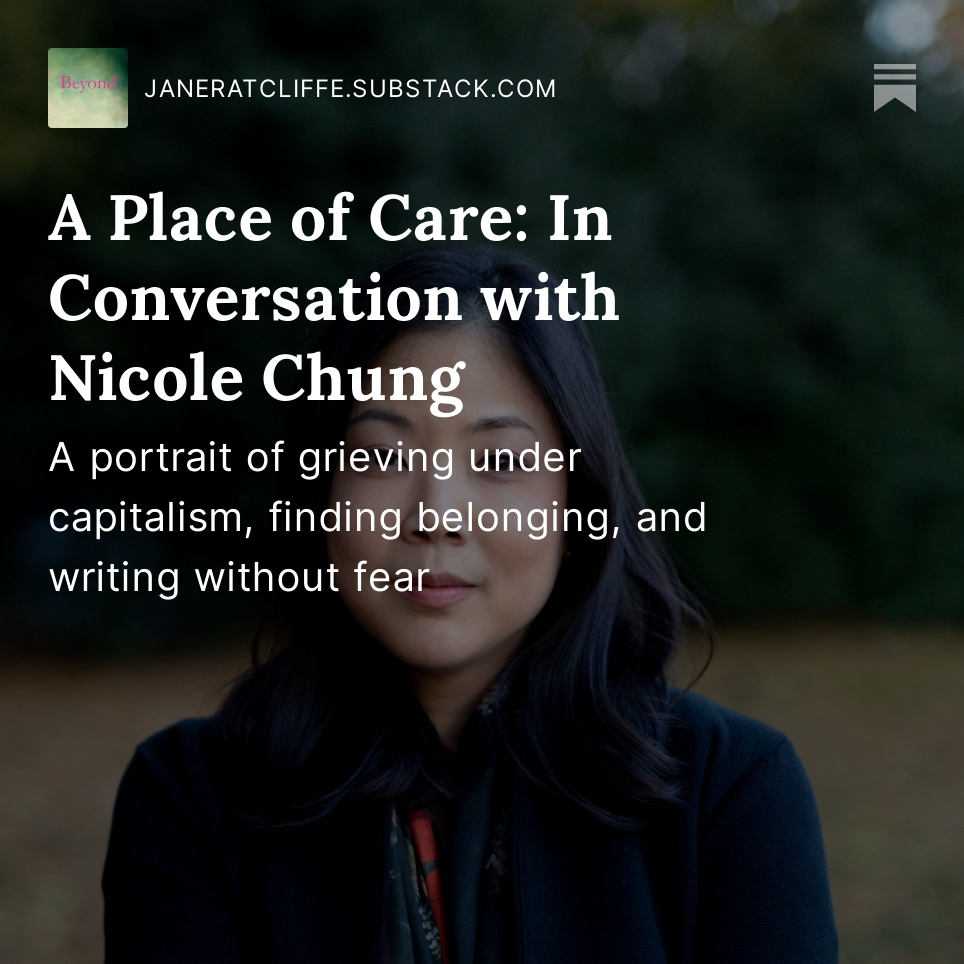 Jane Ratcliffe (@janegratcliffe) on Twitter photo "I think about belonging in terms of who I belong with, who I feel at home with. For me, belonging means that you can be your whole self; there isn't any part of you that you feel like you need to hide." <a href="/nicolesjchung/">Nicole Chung | @nicolechung on Bluesky</a>
janeratcliffe.substack.com/p/a-place-of-c⦠"I think about belonging in terms of who I belong with, who I feel at home with. For me, belonging means that you can be your whole self; there isn't any part of you that you feel like you need to hide." <a href="/nicolesjchung/">Nicole Chung | @nicolechung on Bluesky</a>
janeratcliffe.substack.com/p/a-place-of-cā¦