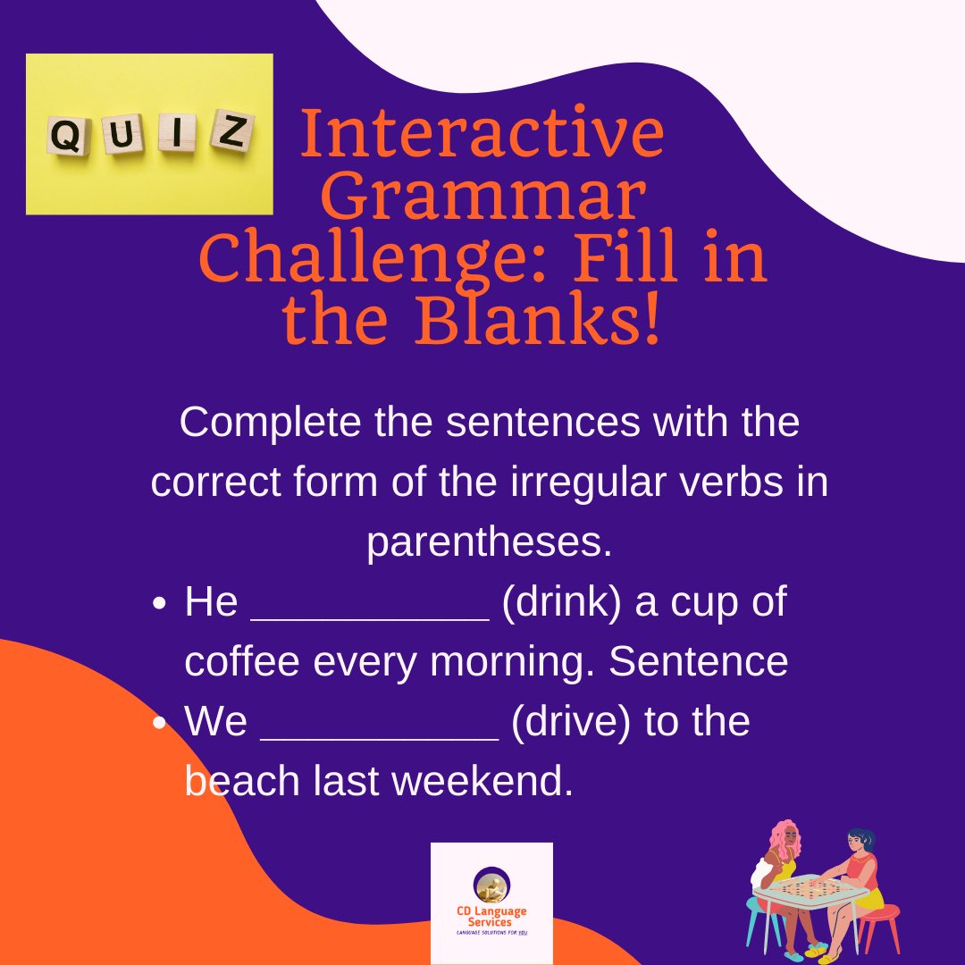 Up for the challenge? ⬇️🎯⬇️

Share your answers 🍀✨

#MasterTheIrregulars #VerbPower #LanguageProficiency
