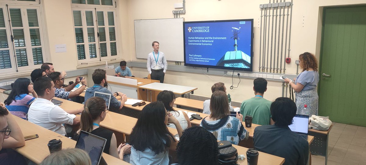 The 3 awardees are now having a dedicated session at Andreas Themistocleous Kerynia building! <a href="/MaAlsina/">Maria Alsina-Pujols</a> <a href="/ManuLinsenmeier/">Manuel Linsenmeier</a> <a href="/Lohmann_PM/">Paul Lohmann</a> <a href="/CambridgeJBS/">Cambridge Judge</a>
<a href="/columbiaclimate/">Columbia Climate School</a> <a href="/ETH_en/">ETH Zurich</a> <a href="/econ_uzh/">Economics at Zurich</a>