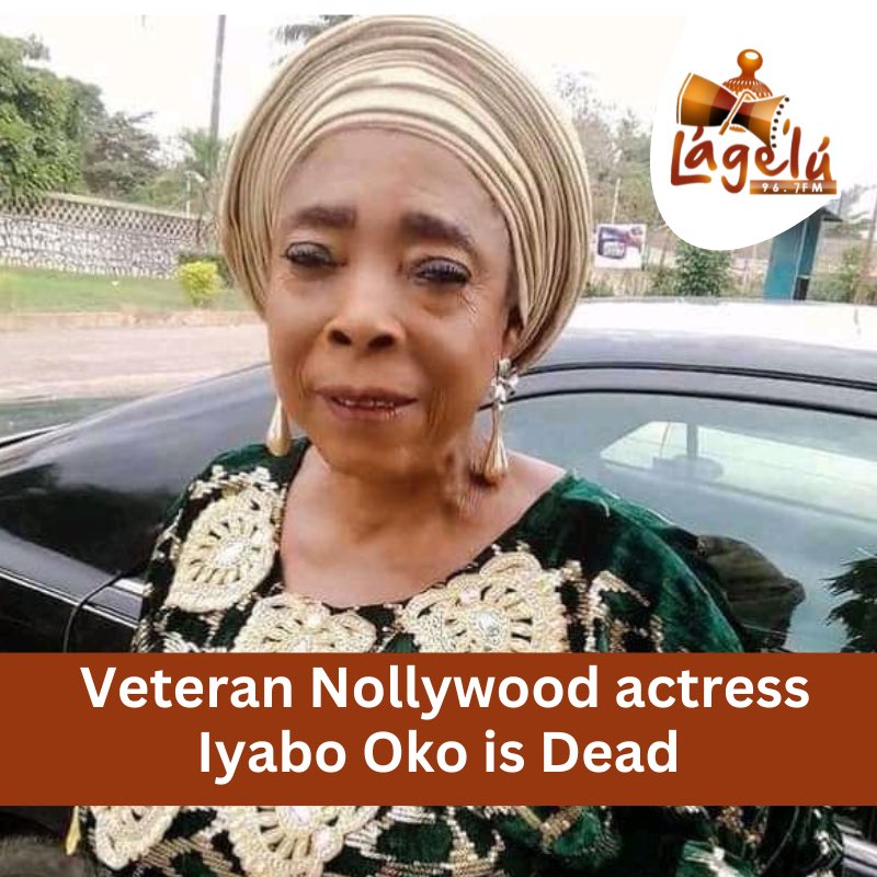 LageluFM967's tweet photo. Veteran Nollywood actress, Sidikat Odunkanwi professionally known as Iyabo Oko, has reportedly passed on.

Her daughter, Bisi Aisha, announced on Facebook today, saying that the actress died on Wednesday evening. 

#iyabooko
#lagelufm967 https://t.co/8PGiR80iZa