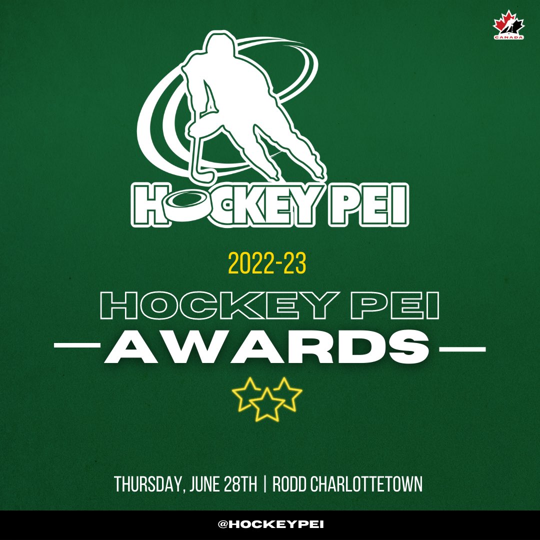 Hockey PEI (@hockeypei) on Twitter photo TONIGHT ππ€©
Our Annual Awards Ceremony is taking place tonight at the Rodd Charlottetown following our Annual General Meeting at 7:30 PM.
Stay tuned for award winner announcements! π
#PEIProud | <a href="/RoddVacations/">Rodd Vacations</a> TONIGHT ππ€©
Our Annual Awards Ceremony is taking place tonight at the Rodd Charlottetown following our Annual General Meeting at 7:30 PM.
Stay tuned for award winner announcements! π
#PEIProud | <a href="/RoddVacations/">Rodd Vacations</a>