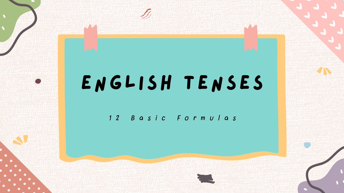 hermionyyye's tweet image. ENGLISH TENSES - 12 RUMUS DASAR! 📚✨️

- a thread