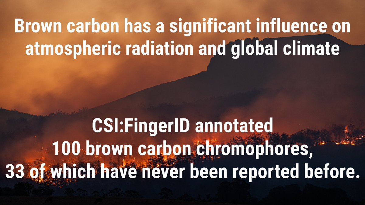 bright_giant's tweet photo. Identification of #BrownCarbon in #atmospheric samples provides valuable insights into the understanding of global #climatechange. #SIRIUS_MS #CSIFingerID annotated 100 brown carbon molecules. 33 have never been reported before. #SIRIUSScience
https://t.co/EFrs8DJnay https://t.co/2VB8smgYVn